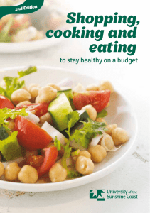 Shopping, cooking and eating to stay healthy on a budget