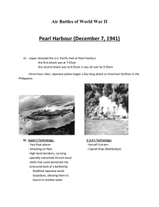 Air Battles of World War II Pearl Harbour (December 7, 1941) A