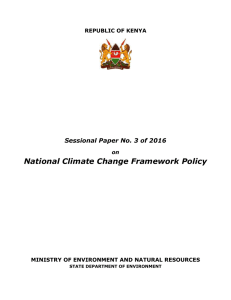 kenya national climate change policy