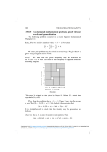 100.39 An olympiad mathematical problem, proof without words and