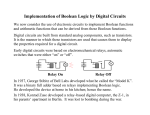 Digital Implementation of Boolean Logic
