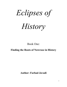 Finding the Roots of Nowrooz in History Author: Farhad Javadi