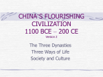 china`s flourishing civilizion 1100 bce – 200 ce