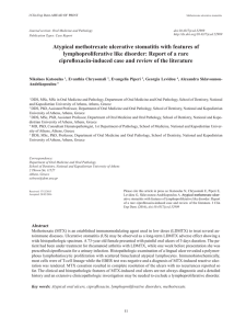 Atypical methotrexate ulcerative stomatitis with features of