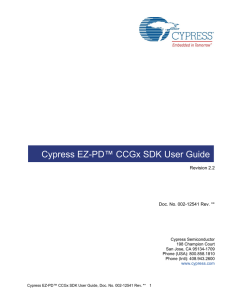 Cypress EZ-PD™ CCGx SDK User Guide