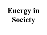 Energy in Society