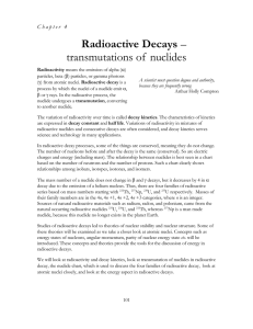 transmutation of nuclides