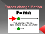 2.1 Forces change Motion
