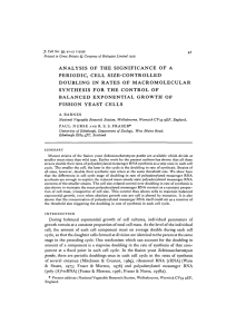 analysis of the significance of a periodic, cell size