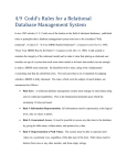 4.9 Codd`s Rules for a Relational Database Management System In