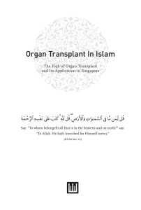 Organ Transplant In Islam