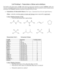 Workshop #1 Part 1. Organic Chemistry Nomenclature