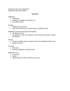 World Literature and Composition Siddhartha Information Sheet