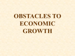 Obstacles to Growth