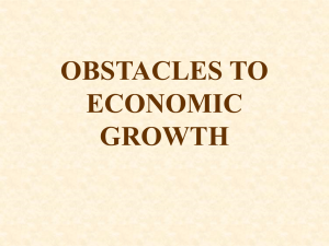 Obstacles to Growth