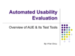 Automated Usability Evaluation - University of Texas School of