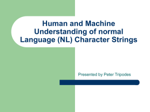 (NL) Character Strings