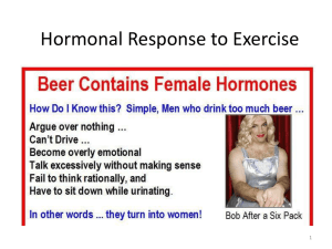Hormonal Responses to Exercise - Yola