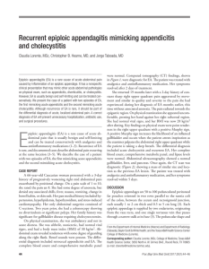 Recurrent epiploic appendagitis mimicking