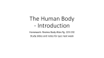 Class 3 The Human Body