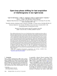 Open-loop phase shifting for fast acquisition of