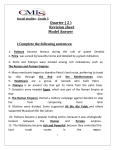 Social studies : Grade 5 Quarter ( 2 ) Revision sheet Model Answer I