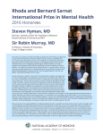 Rhoda and Bernard Sarnat International Prize in Mental Health