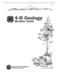 4-H Geology Member Guide - Oregon State University