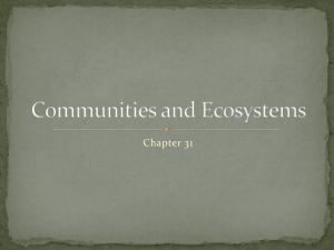 Communities and Ecosystems