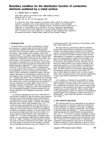 Boundary condition for the distribution function of conduction