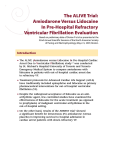 The ALIVE Trial: Amiodarone Versus Lidocaine In - Amiodarone-IV