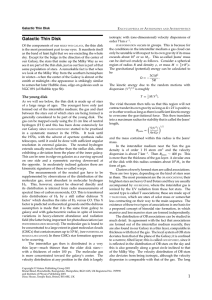Galactic Thin Disk - Caltech Astronomy