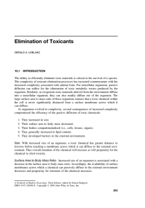 Elimination of Toxicants