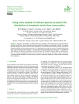 Using niche models of indicator species to predict the distribution of