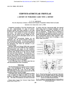 CERVICO-AURICULAR FISTULAE