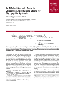 An Efficient Synthetic Route to Glycoamino Acid Building Blocks for