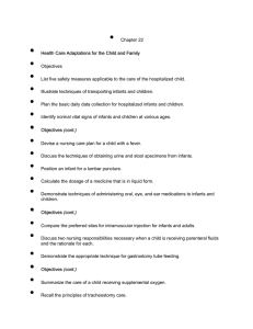 Chapter 22 Health Care Adaptations for the Child and Family