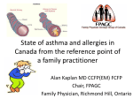 State of asthma and allergies in Canada from the reference point of