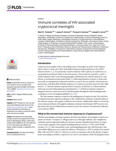 Immune correlates of HIV-associated cryptococcal meningitis