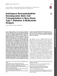 Autologous Nonmyeloablative Hematopoietic Stem Cell