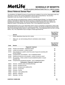 METLIFE Dental Low Plan