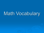 Algebra Vocab variables substitute