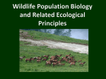 Lecture 2: Wildlife Ecological Principles and Population Ecology Part 1