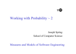 Working with Probability ~ 2