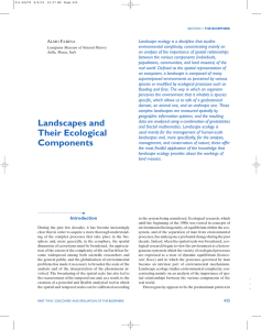 Landscapes and Their Ecological Components