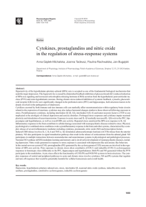 Cytokines, prostaglandins and nitric oxide in the regulation of stress