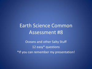 Earth Science Common Assessment #8