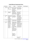 Cranial Nerves Assessment Form