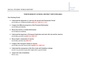 SOCIAL STUDIES/ WORLD HISTORY Revised: 3/2016 NORTH