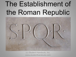 The Establishment of the Roman Republic